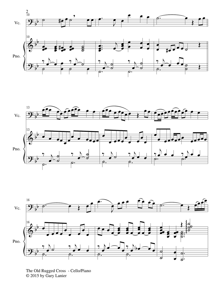 INSPIRATIONAL HYMNS Set 1 & 2 (Duets - Cello and Piano with Parts) Piano scores gallery preview page 5