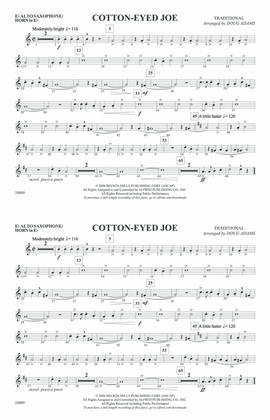 Cotton-Eyed Joe: E-flat Alto Saxophone