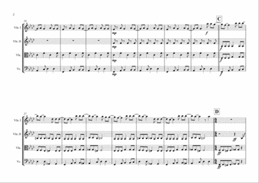 Smells Like Teen Spirit String Quartet scores gallery preview page 3