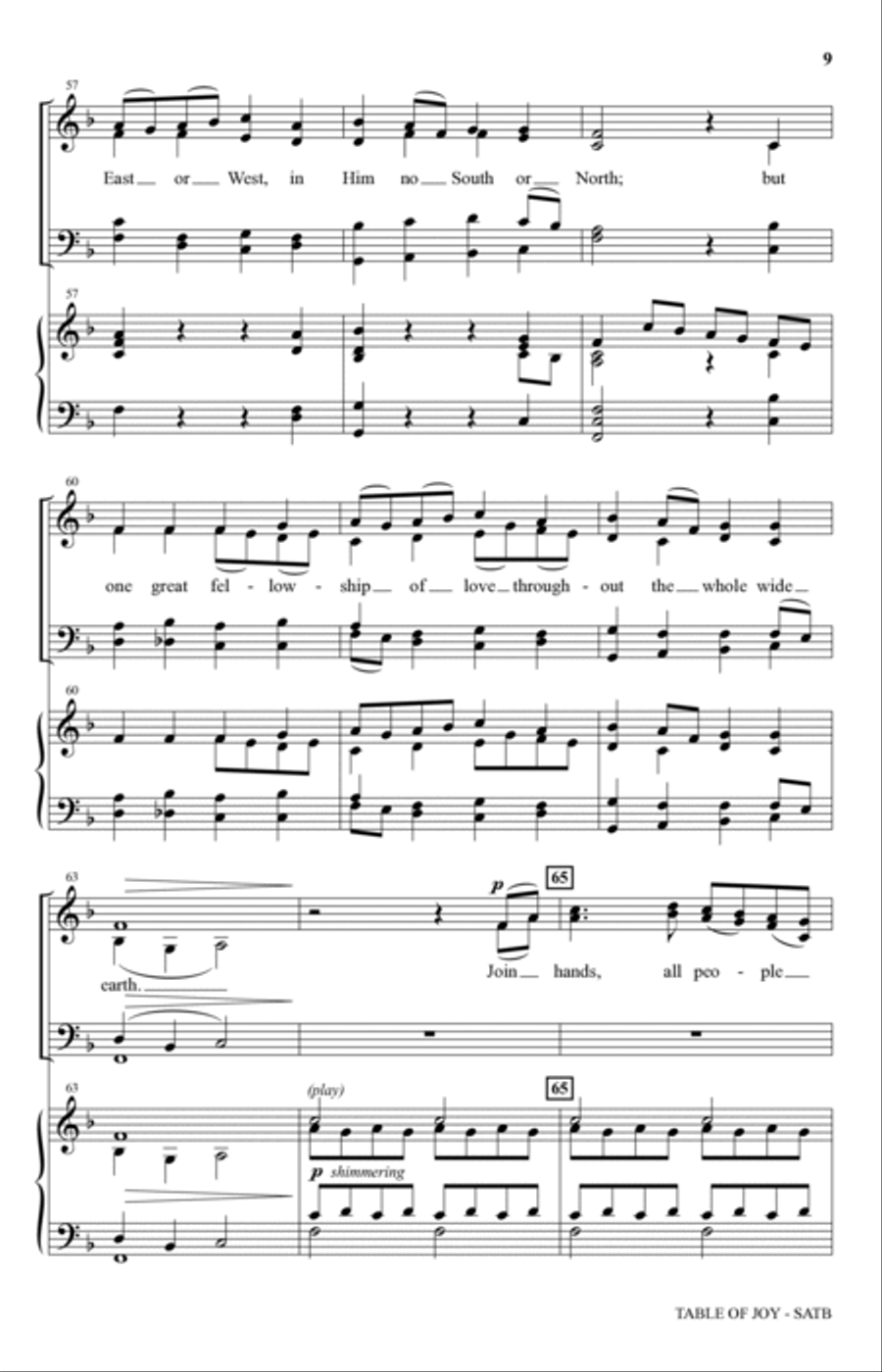 Table Of Joy 4-Part scores gallery preview page 7