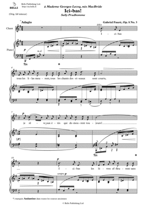 Book cover for Ici-bas!, Op. 8 No. 3 (E minor)