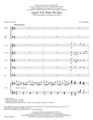 Angels Visit When We Sing (Downloadable Full Score)