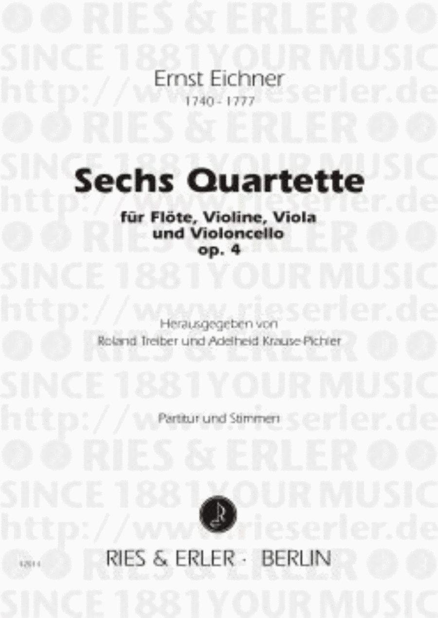 6 Quartette Op. 4 6 Quartette Op. 4 School and Community scores gallery preview page 1