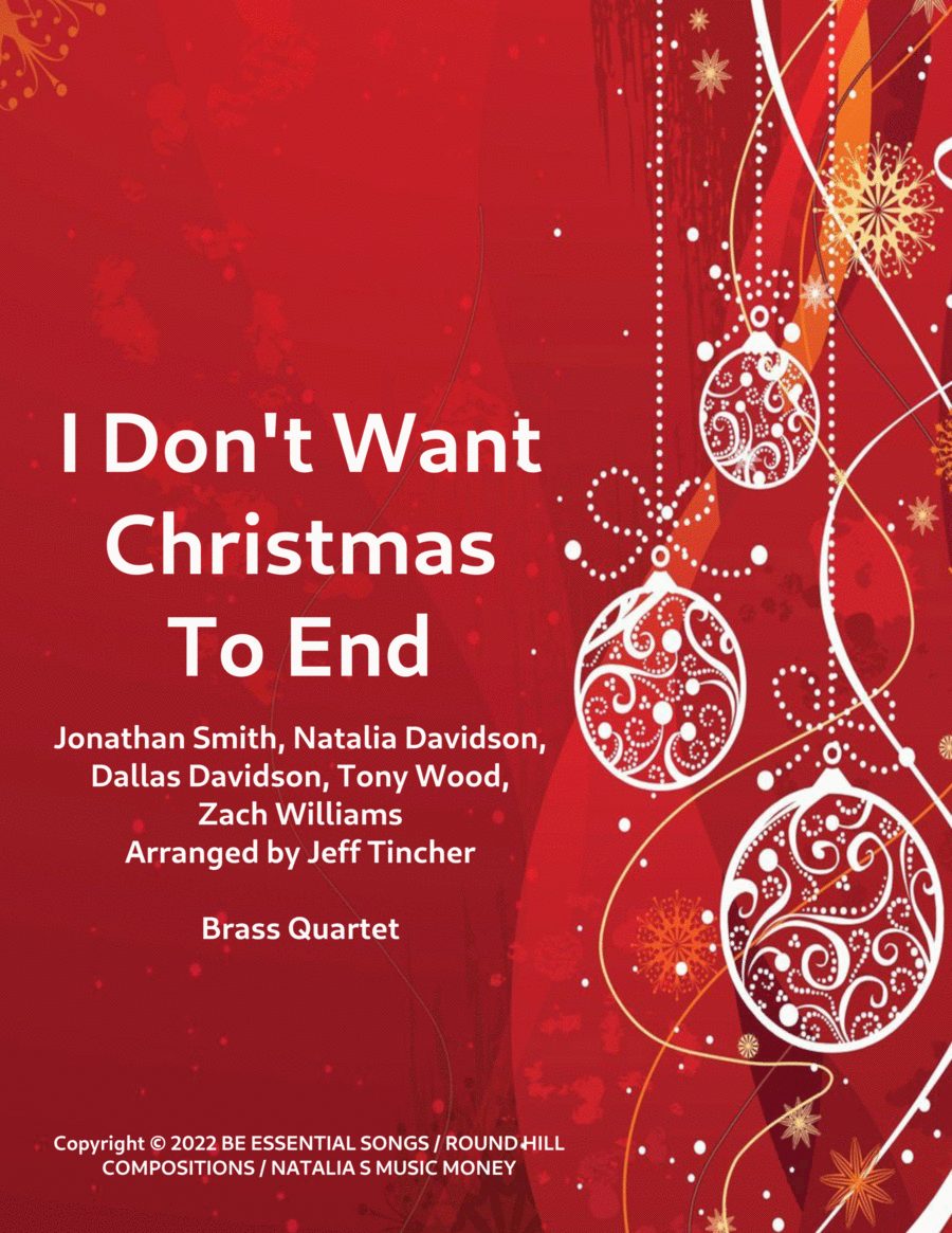 I Don't Want Christmas To End Brass Ensemble scores gallery preview page 1