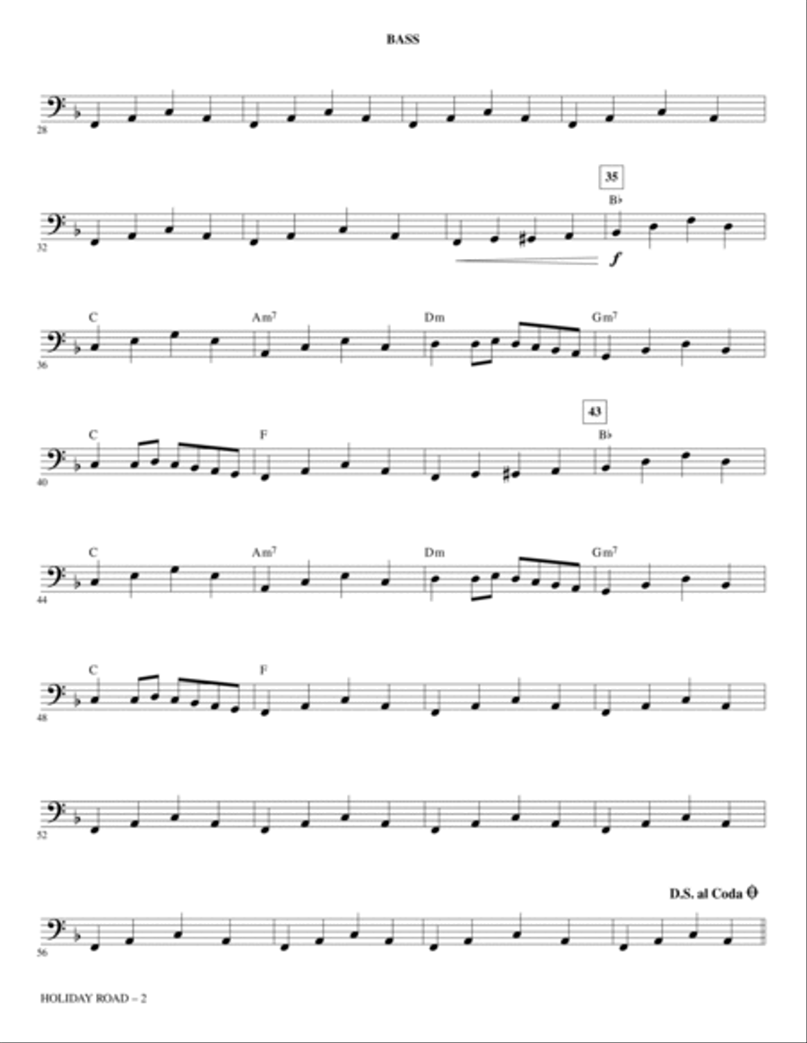 Holiday Road - Bass Choir scores gallery preview page 2