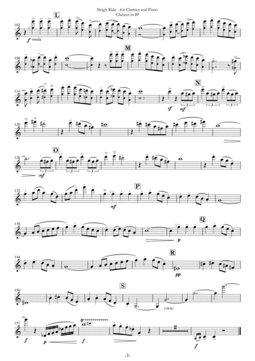 Sleigh Ride for Clarinet and Piano image number null