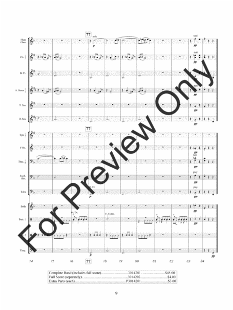 The Fortune Tellers Daughter Concert Band scores gallery preview page 13