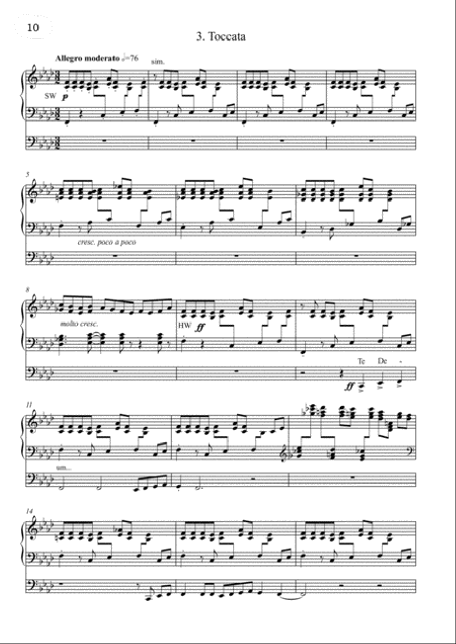Suite No. 2 for organ Organ Solo scores gallery preview page 5