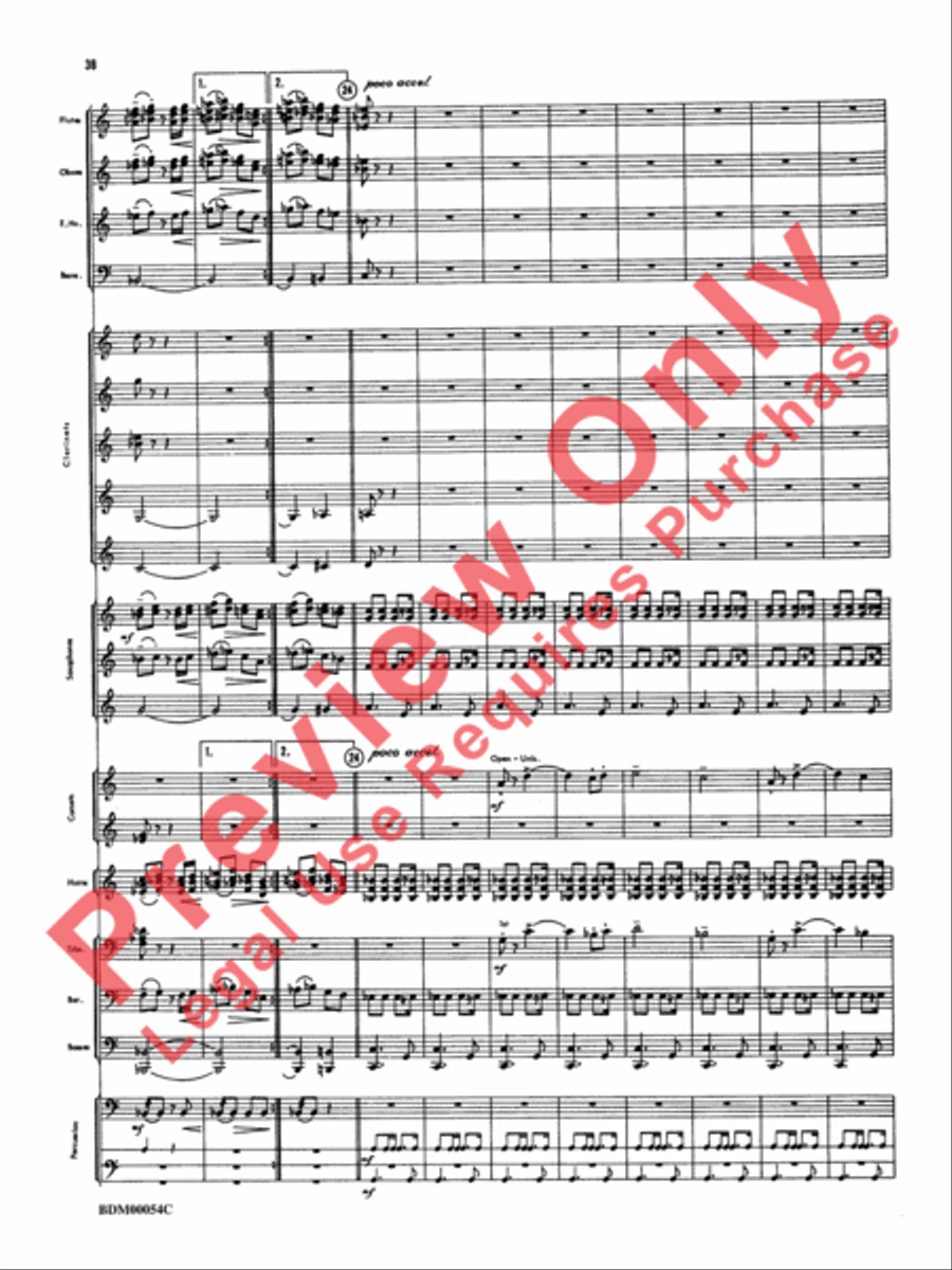 Symphonic Suite Concert Band scores gallery preview page 41