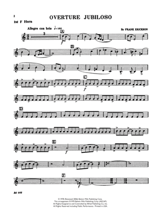 Overture Jubiloso: 1st F Horn