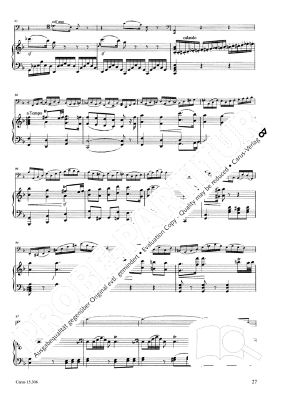 Grand Duo fur Violoncello und Klavier String Duet scores gallery preview page 28