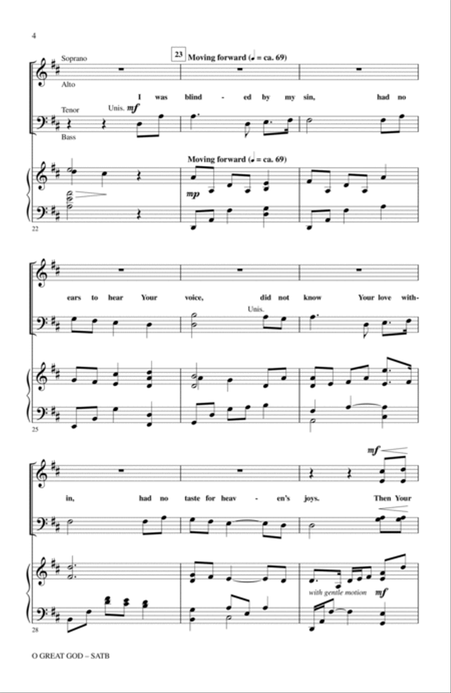 O Great God O Great God 4-Part scores gallery preview page 3