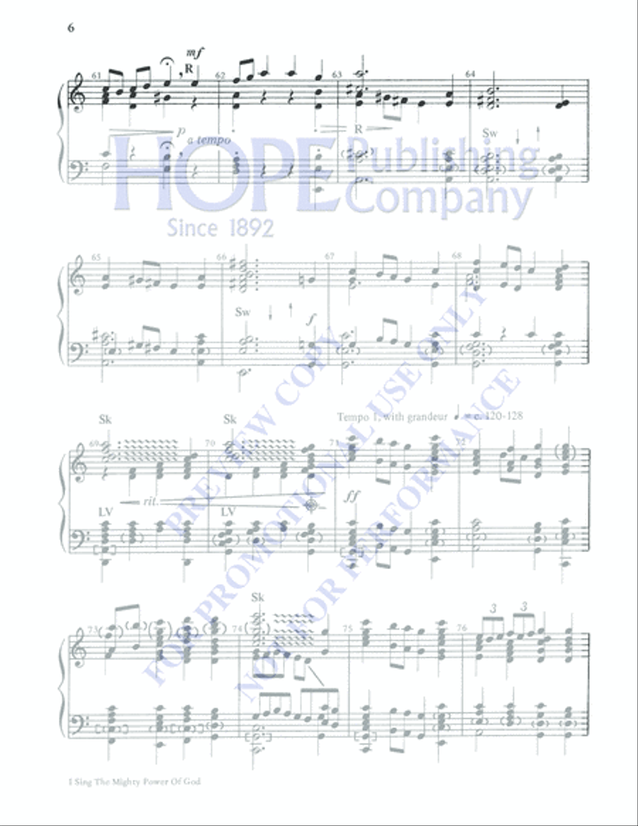 I Sing the Mighty Power of God 5-Octaves scores gallery preview page 6