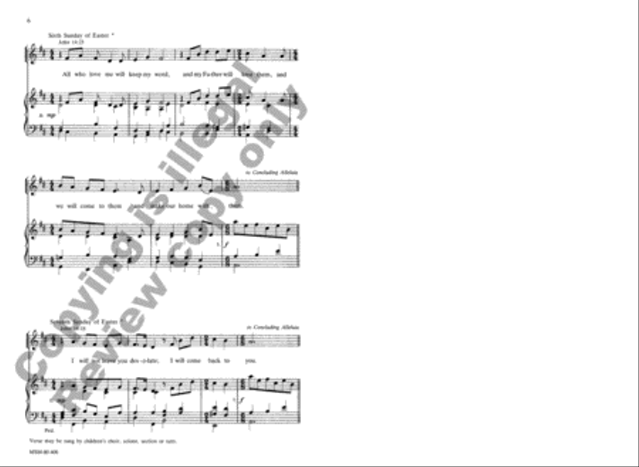 Verses for the Sundays of Easter Unison Choir scores gallery preview page 5