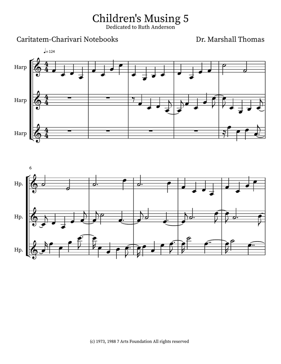 Children's Musing 5 Small Ensemble scores gallery preview page 1