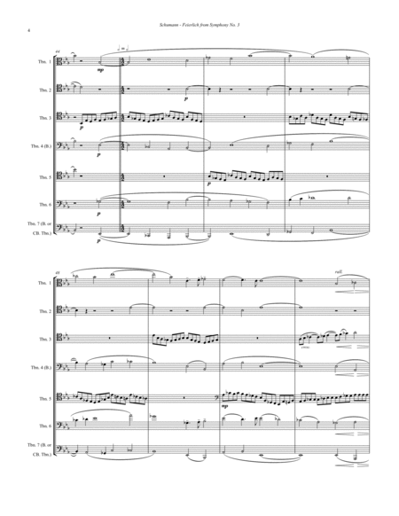 Feierlich from Rhenish Symphony No. 3 for Trombone Choir Ensemble image number null