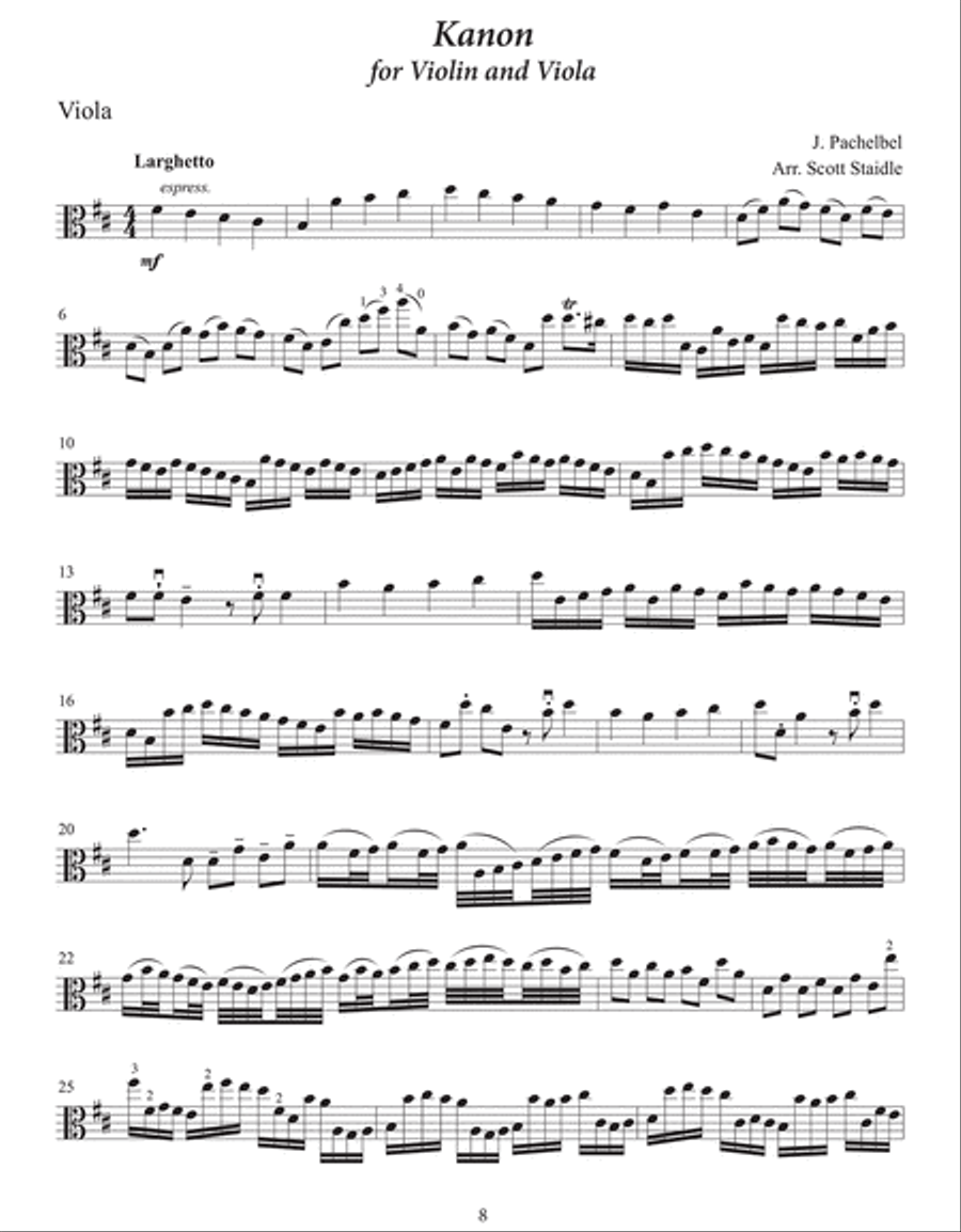 Wedding Music for Violin and Viola Viola scores gallery preview page 4