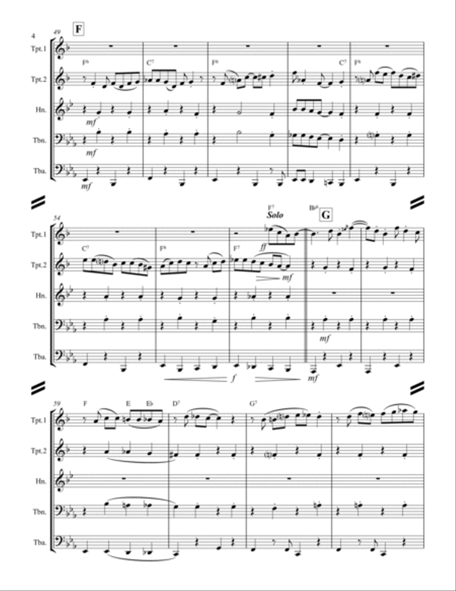 Doctor Jazz (for Brass Quintet) Brass Quintet scores gallery preview page 5