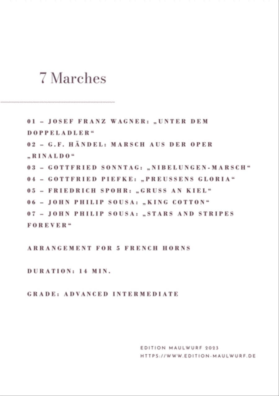 7 Marches Horn scores gallery preview page 2