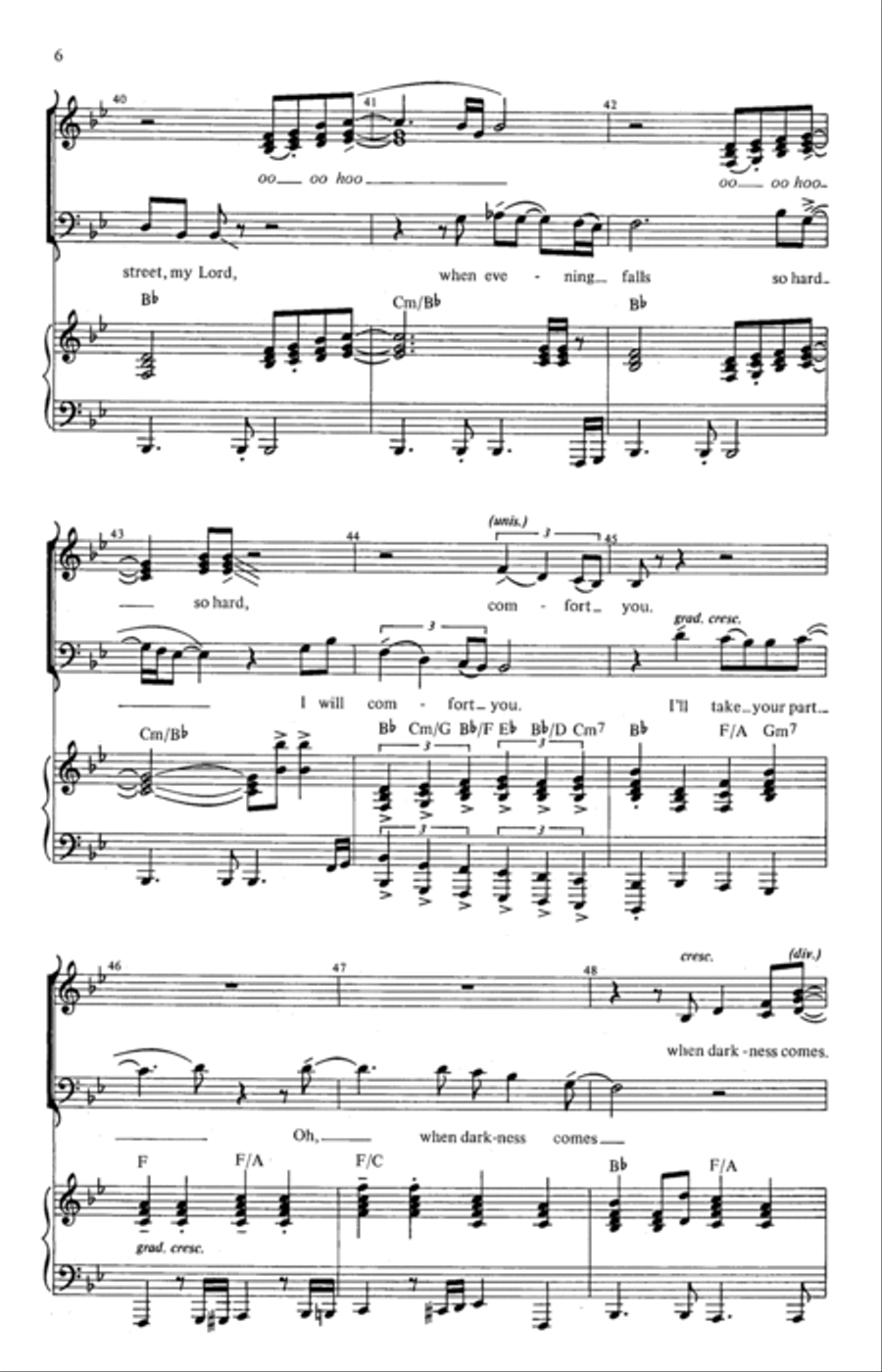 Bridge Over Troubled Water (arr. Kirby Shaw) 3-Part scores gallery preview page 5
