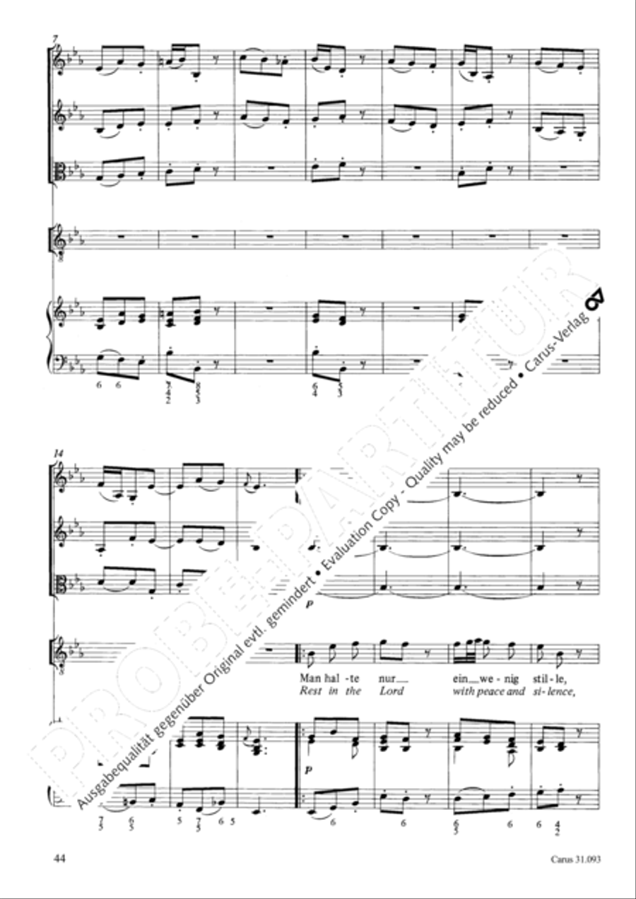 All those who seek God's sov'reign guidance (Wer nur den lieben Gott lasst walten) 4-Part scores gallery preview page 45