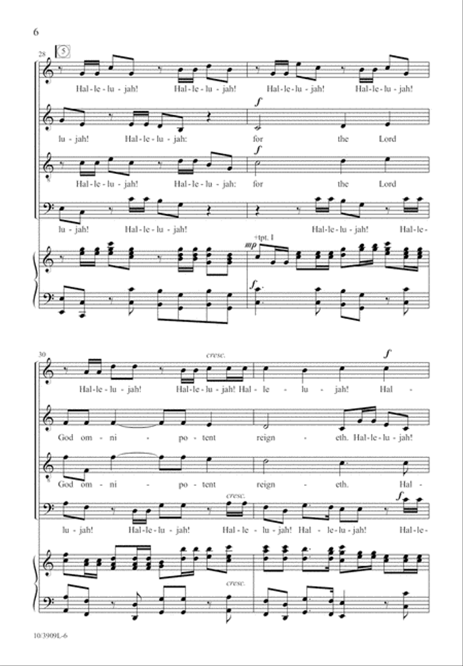 Hallelujah Chorus 4-Part scores gallery preview page 7