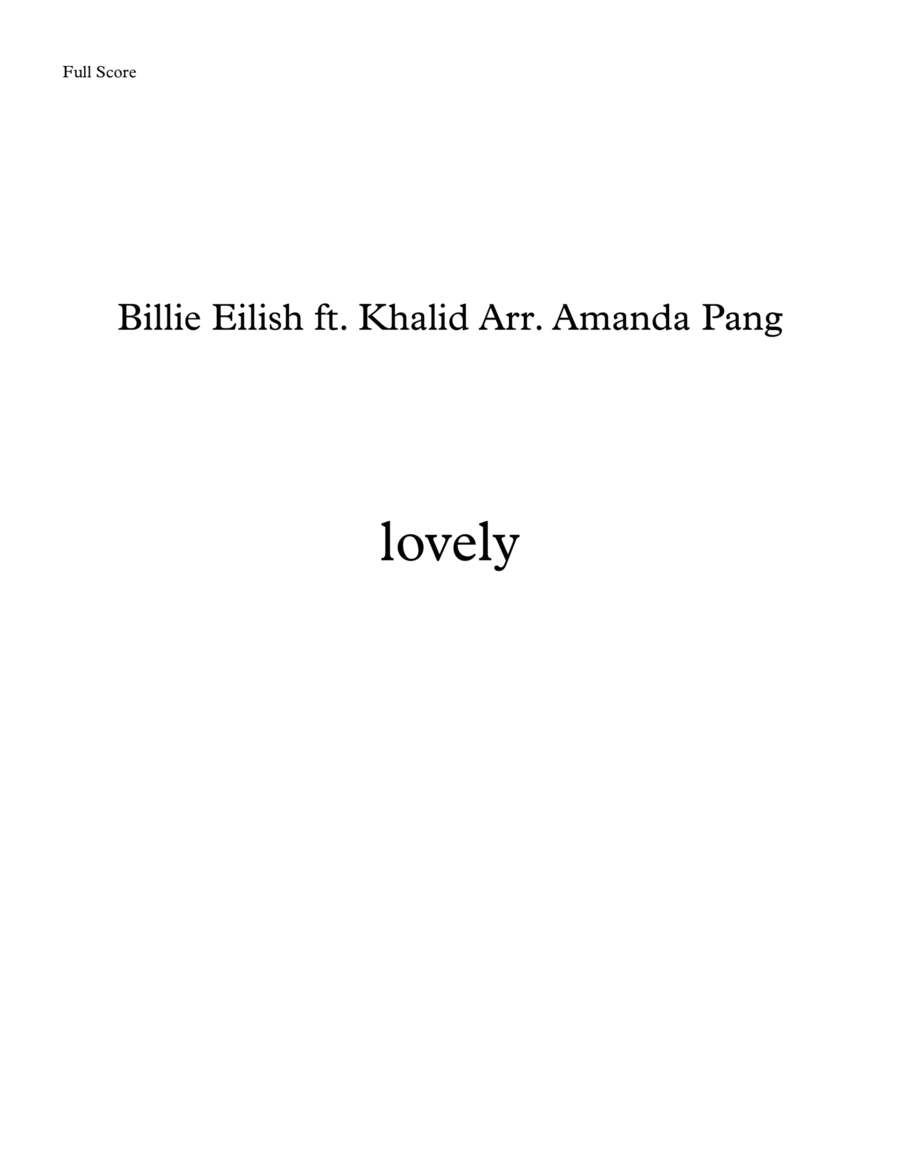 Lovely Lovely String Quartet scores gallery preview page 1