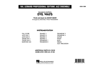 Book cover for Evil Ways - Conductor Score (Full Score)