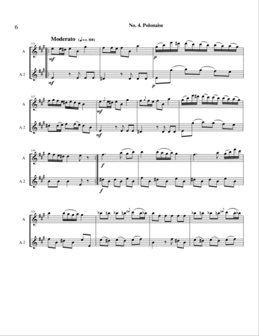 Twelve Duets for Alto Sax Woodwind Duet scores gallery preview page 6
