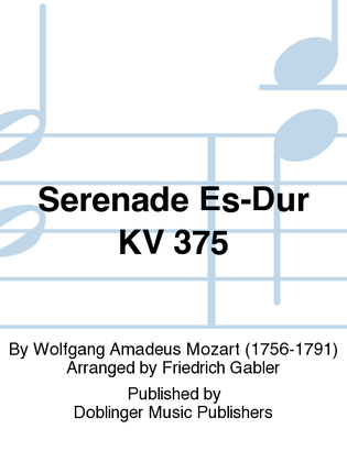 Book cover for Serenade Es-Dur KV 375