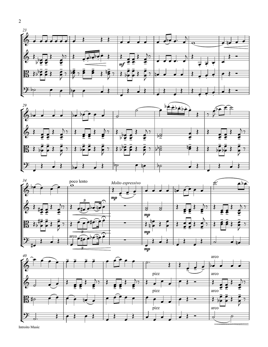 If I Were A Rich Man String Quartet scores gallery preview page 2