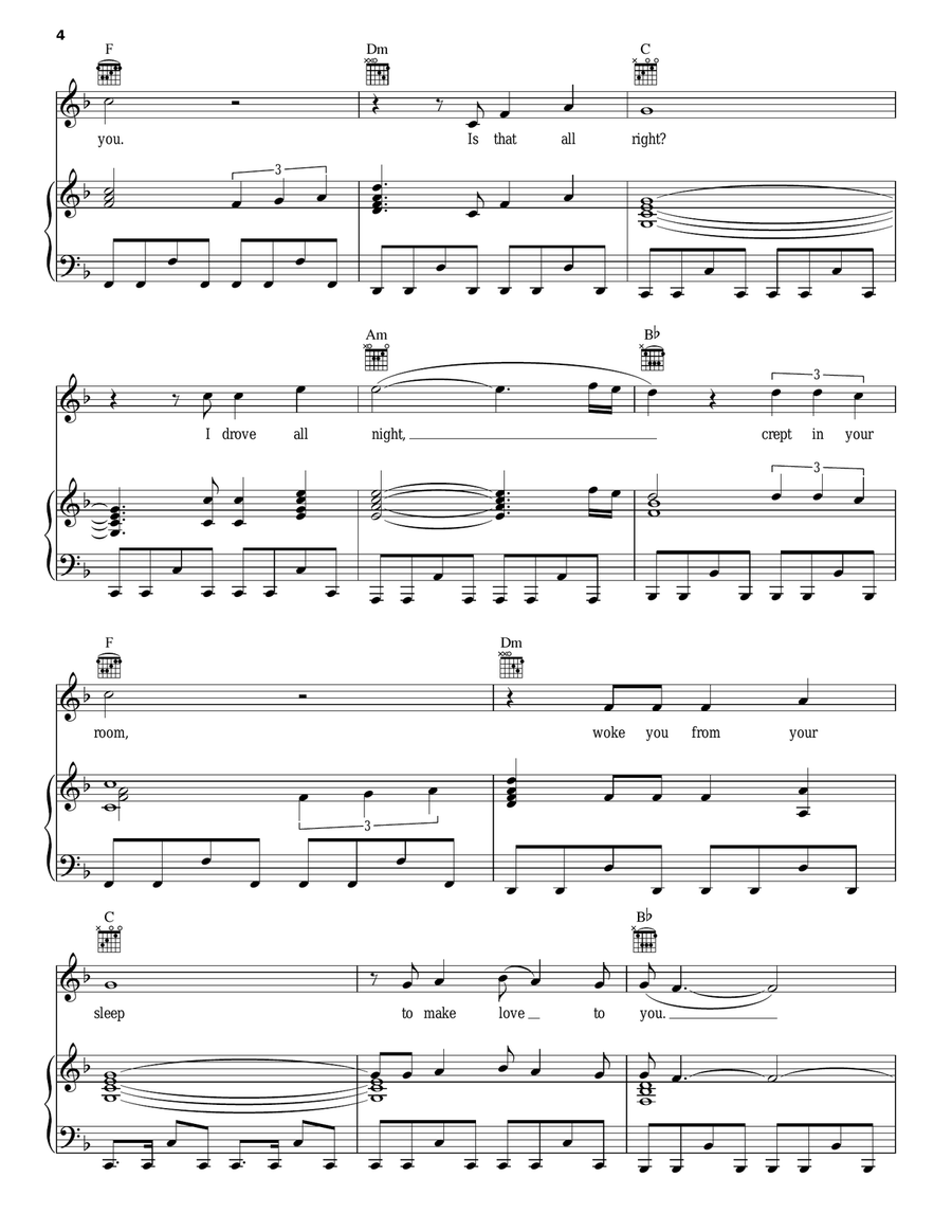 I Drove All Night I Drove All Night Acoustic Guitar scores gallery preview page 4