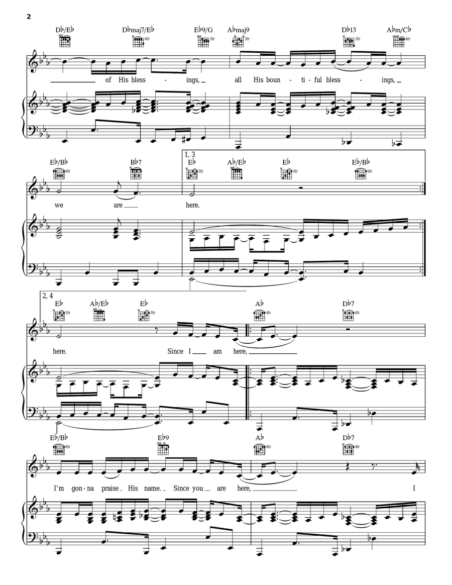 All Because Of Jesus All Because Of Jesus Piano, Vocal, Guitar scores gallery preview page 2