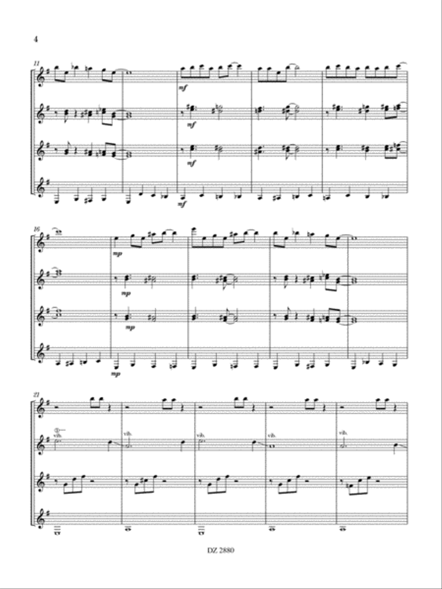 Dark Alley Swing Dark Alley Swing Guitar Ensemble scores gallery preview page 4