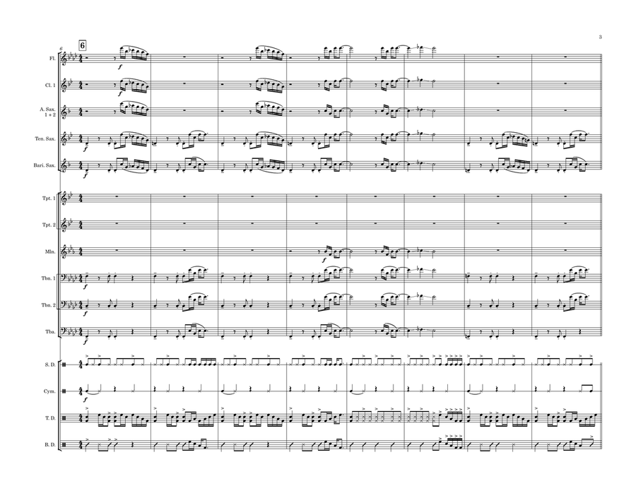 Sad But True Marching Band scores gallery preview page 3
