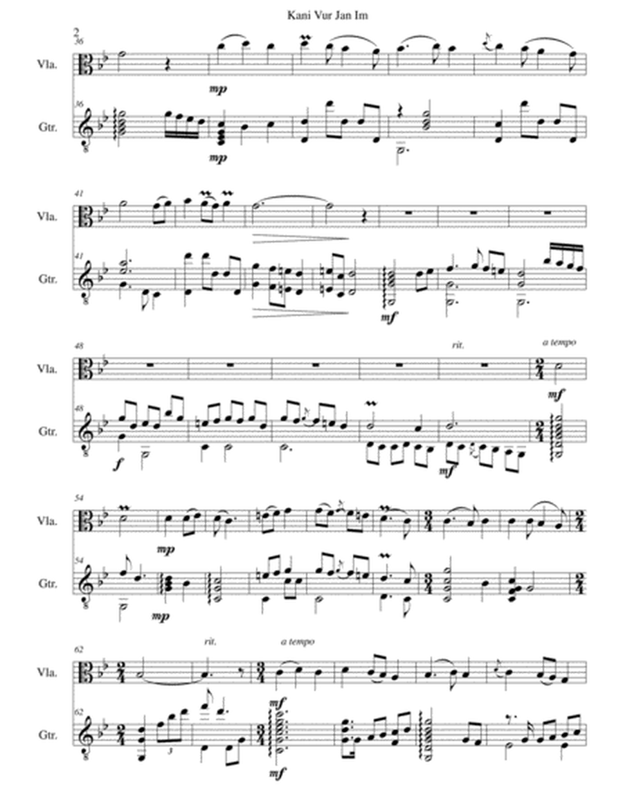 Kani Vur Jan Im (Քանի վուր ջան իմ) - (As long as I live) arranged for viola and classical guitar image number null