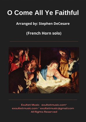 Book cover for O Come All Ye Faithful (French Horn solo and Piano)