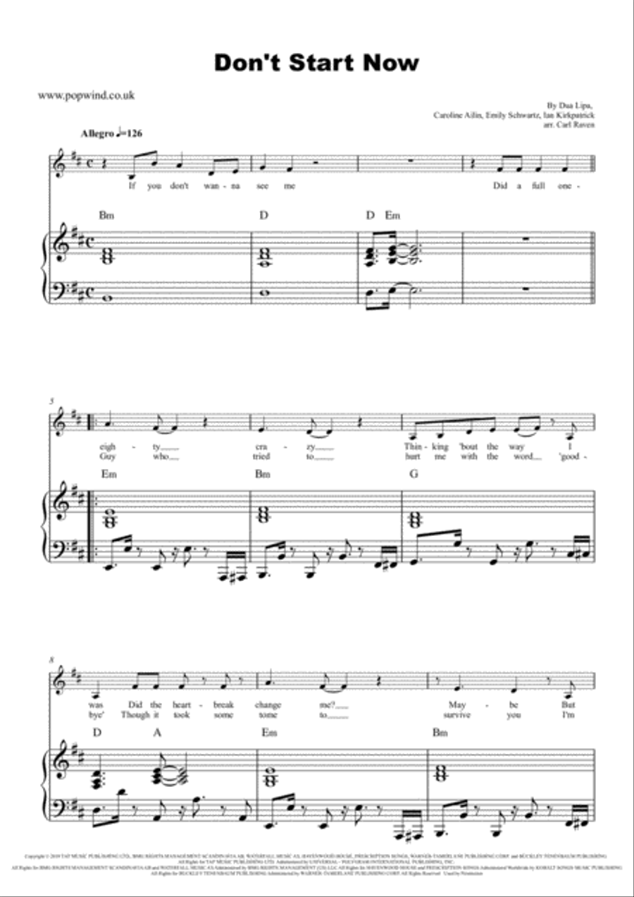 Don't Start Now Voice scores gallery preview page 2