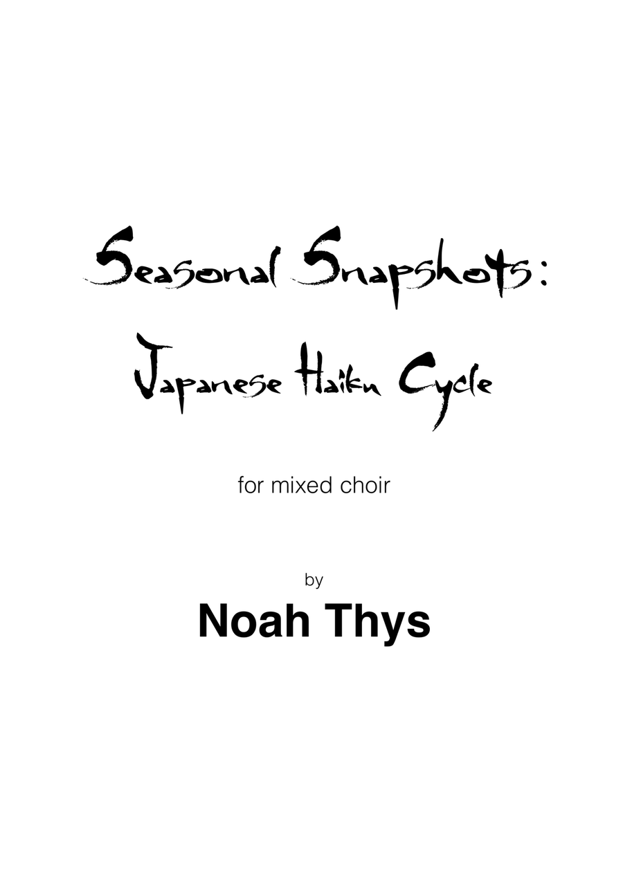 Seasonal Snapshots Seasonal Snapshots Choir scores gallery preview page 1