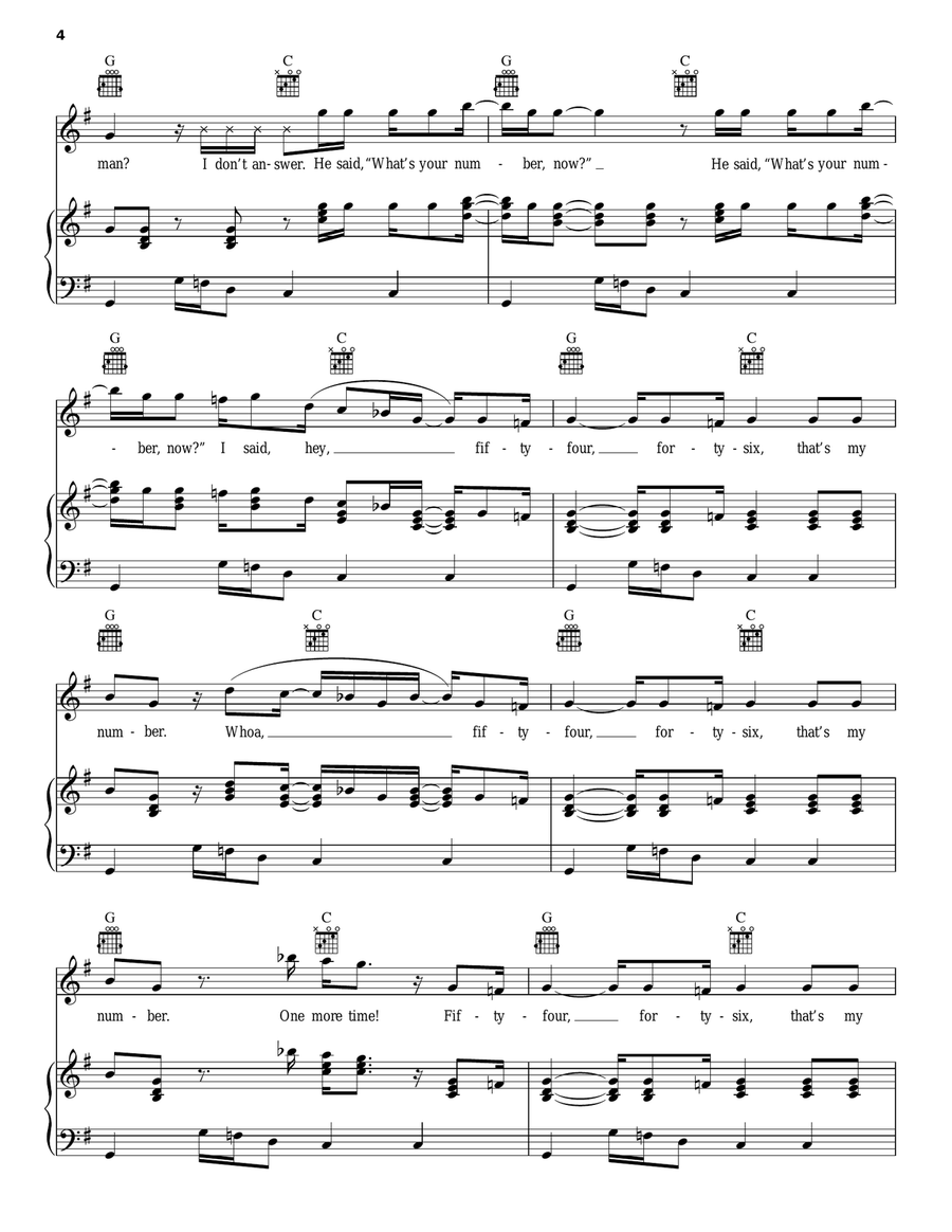 5446, That's My Number Guitar scores gallery preview page 4