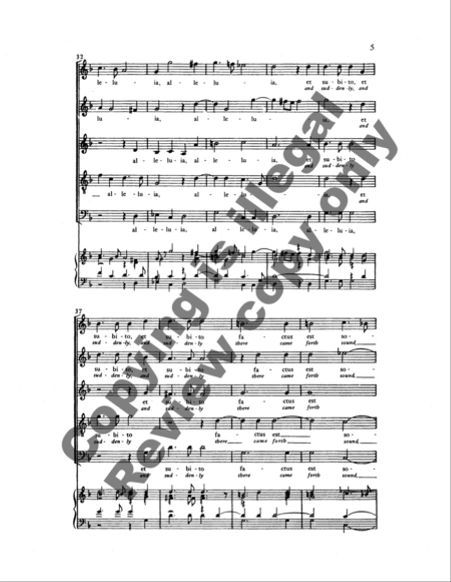 Dum Complerentur (And When the Day of Pentecost) SSATB scores gallery preview page 11