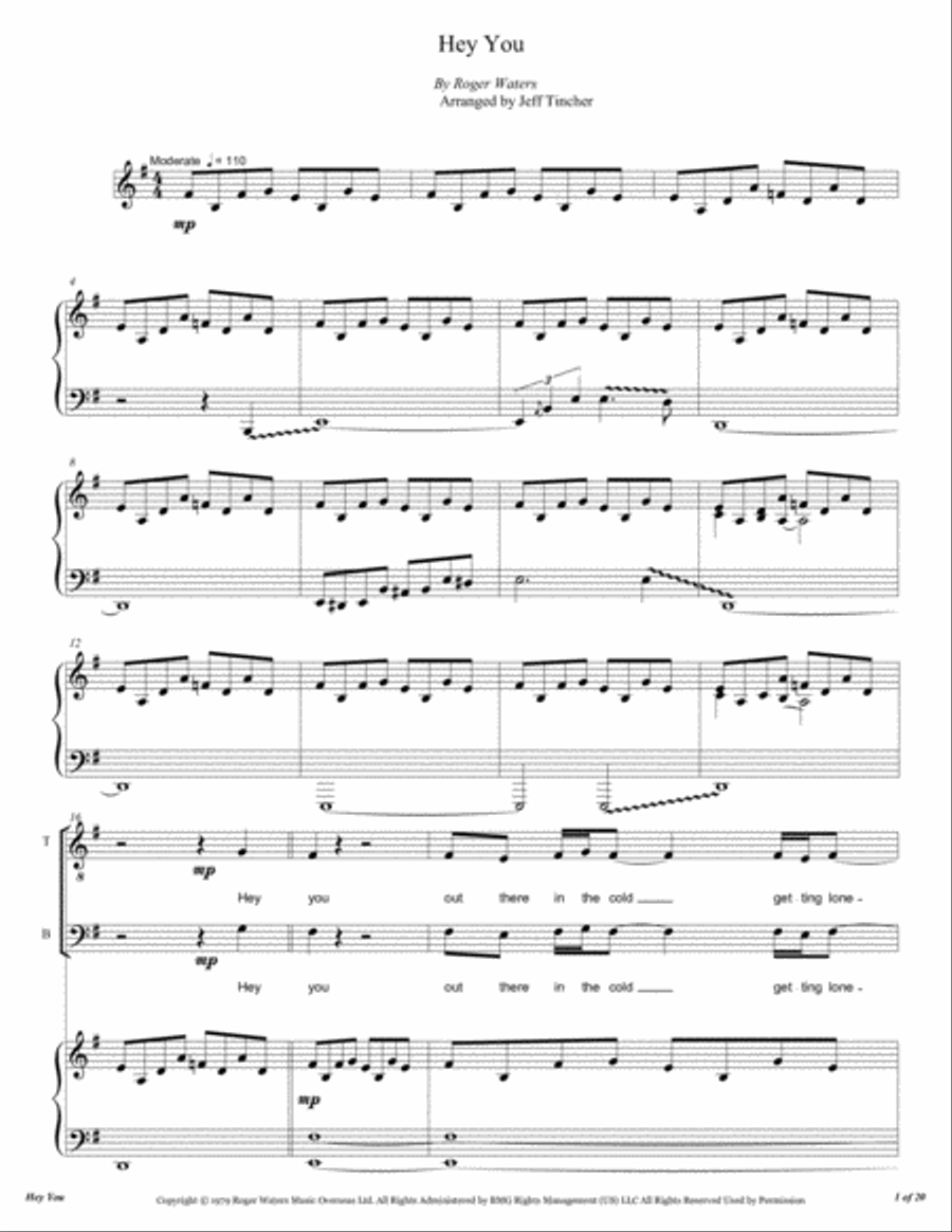 Hey You Hey You 4-Part scores gallery preview page 2