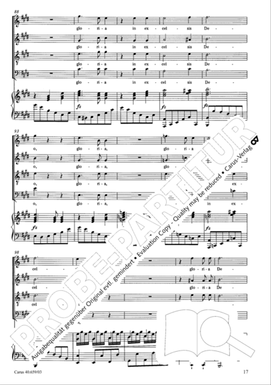 Mass in A flat major (Messe in As) 4-Part scores gallery preview page 18