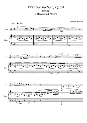 Beethoven - Violin Sonata No.5 Op.24 (Spring) 1st Mov - Original Score and Parts