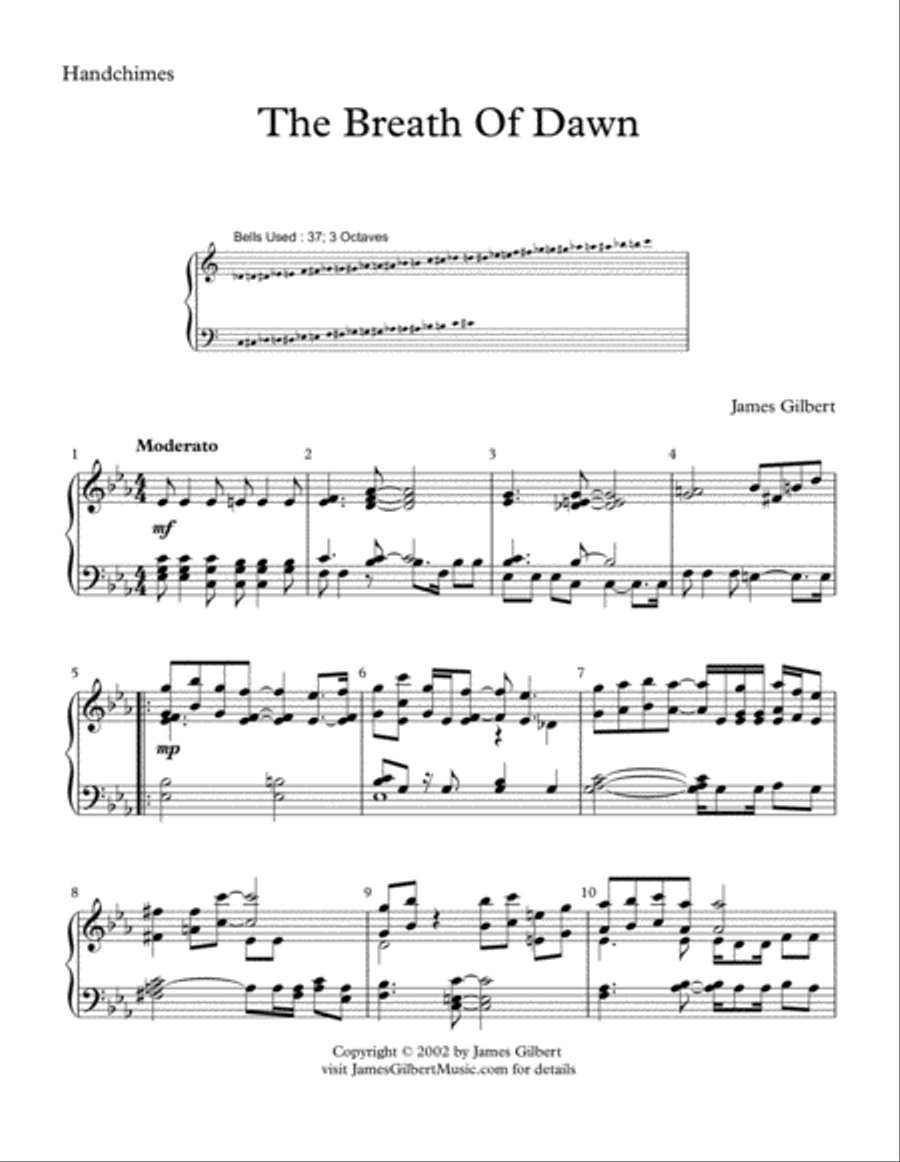 The Breath Of Dawn Handbell Choir scores gallery preview page 1