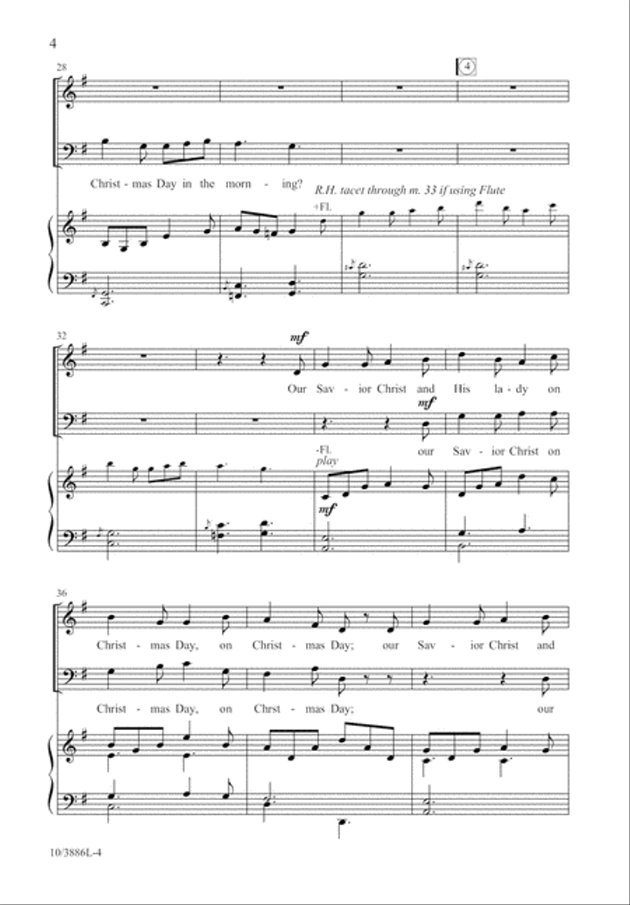 I Saw Three Ships 4-Part scores gallery preview page 4