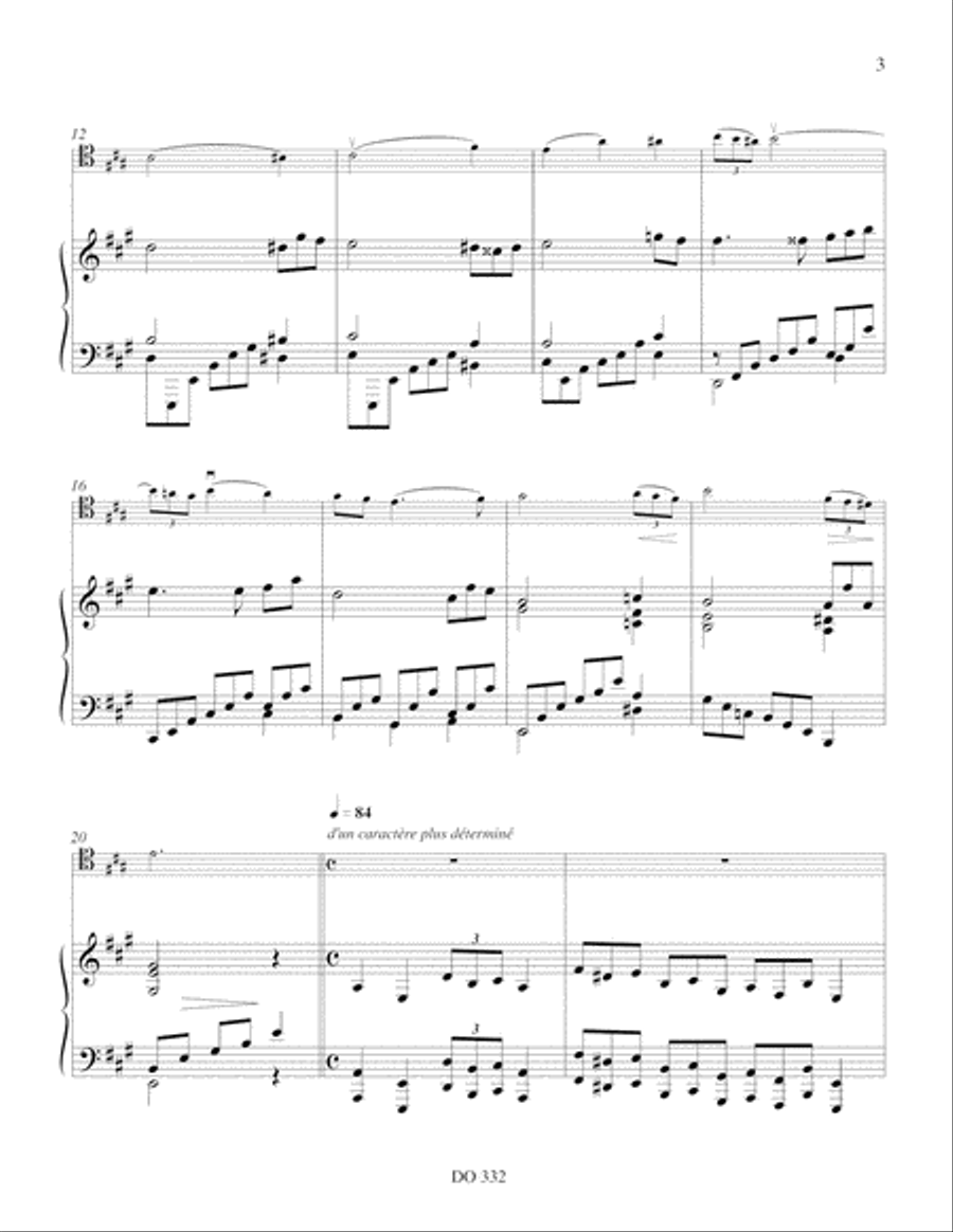 Trois pièces pour violoncelle et piano Piano Accompaniment scores gallery preview page 3