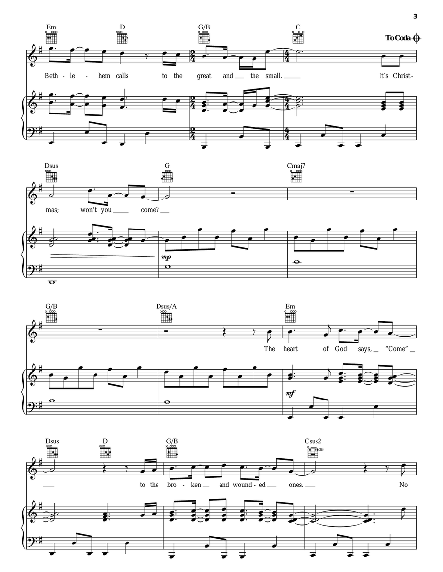 Bethlehem Calls Acoustic Guitar scores gallery preview page 3