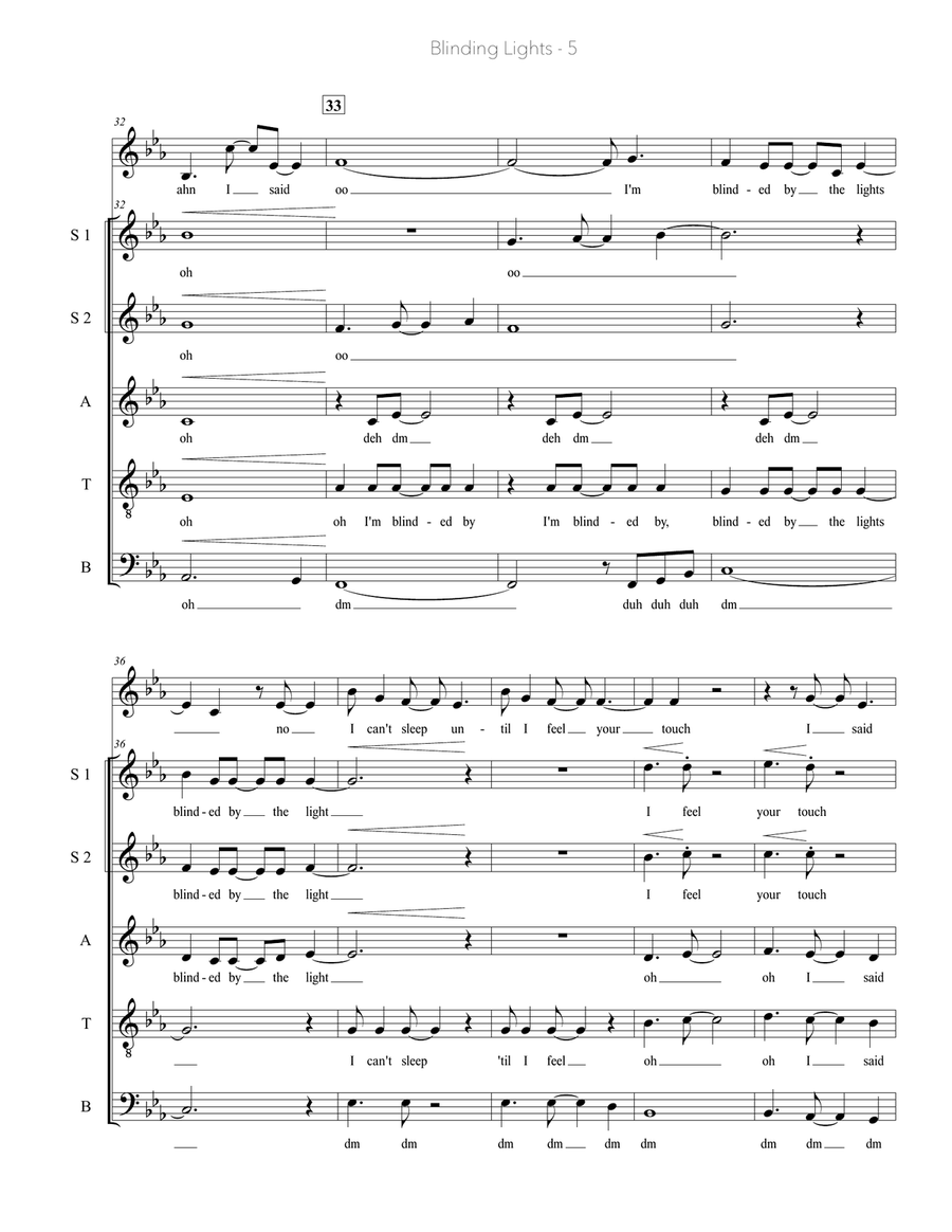 Blinding Lights Blinding Lights 4-Part scores gallery preview page 5