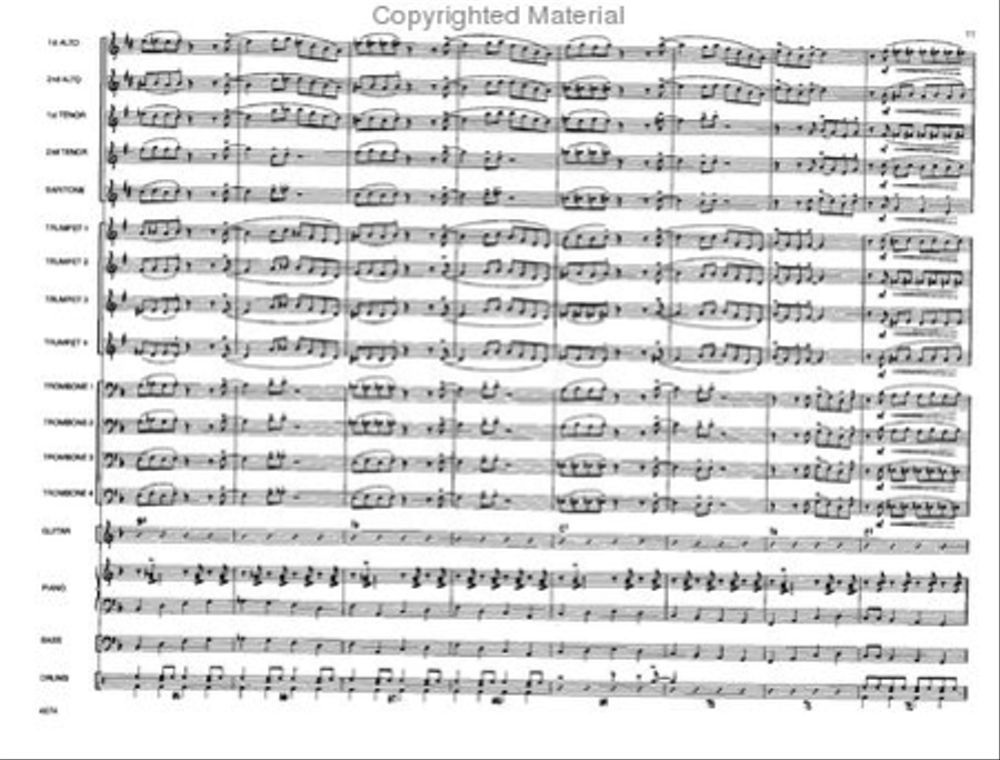 Baby Drives a Fast Car Jazz Ensemble scores gallery preview page 10
